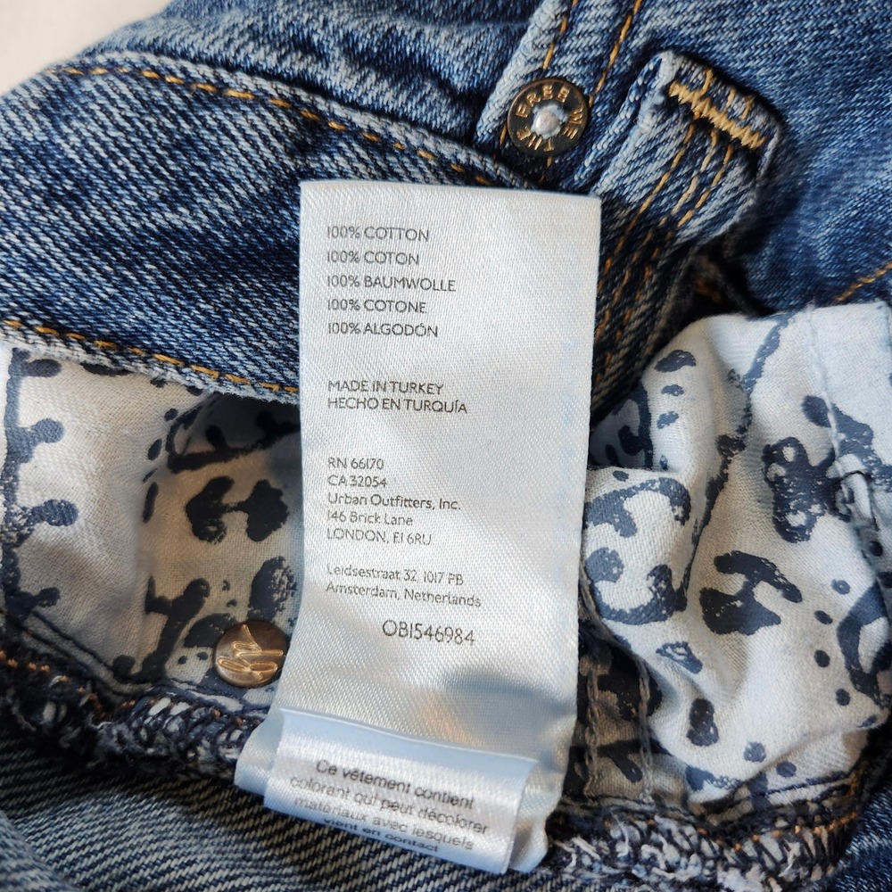 NWT We The Free People Crvy Siren Curvy Low Rise Straight Leg Blue Jeans sz 28 - Picture 7 of 7